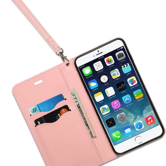 GMYLE Wallet Case for iPhone 6 Pale Pink Zebra - Picture 3 of 3